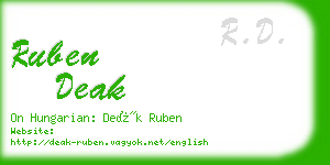 ruben deak business card